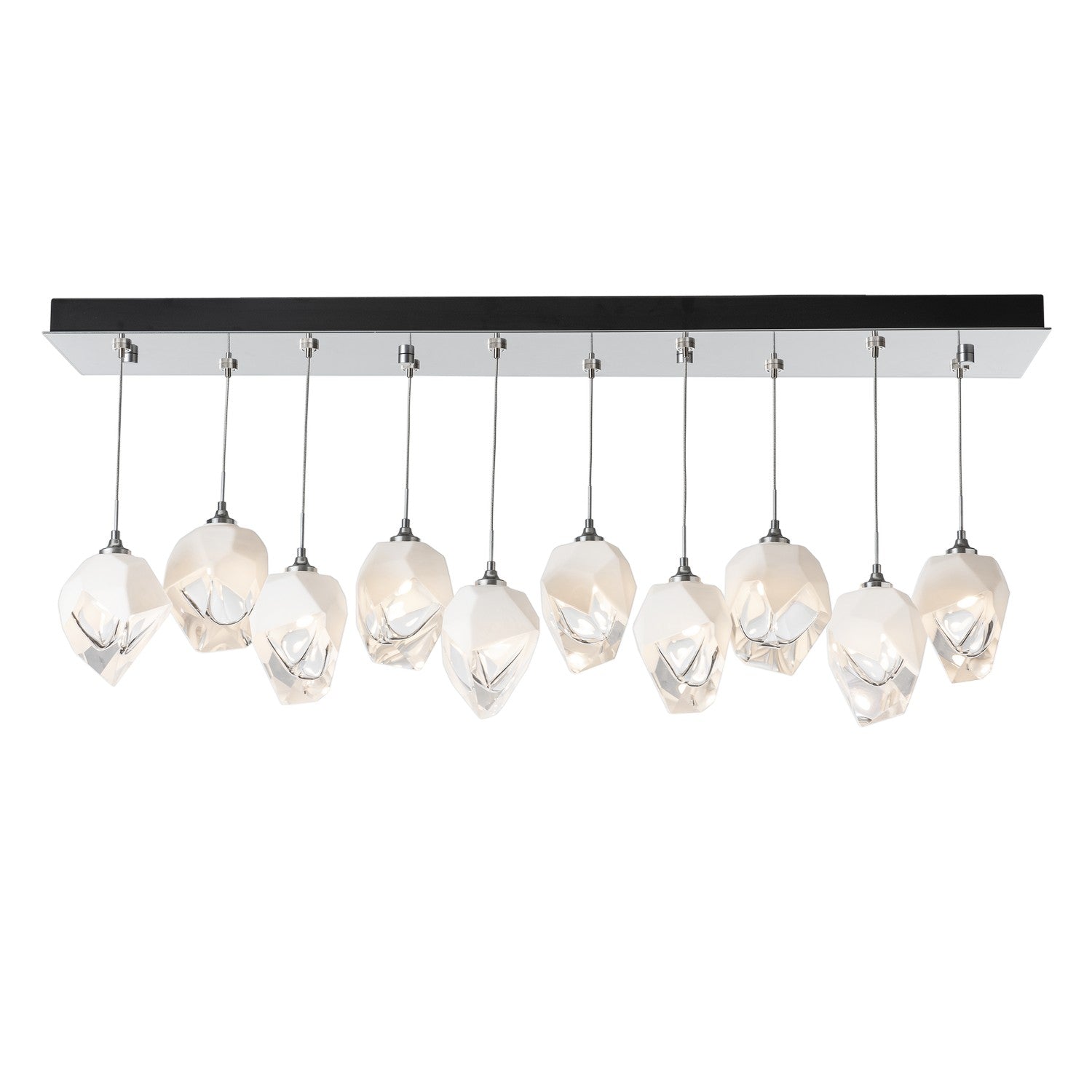 Hubbardton Forge - 131143-SKT-LONG-85-WP0754 - Chrysalis 10-Light Small Crystal Pendant - Chrysalis - Sterling