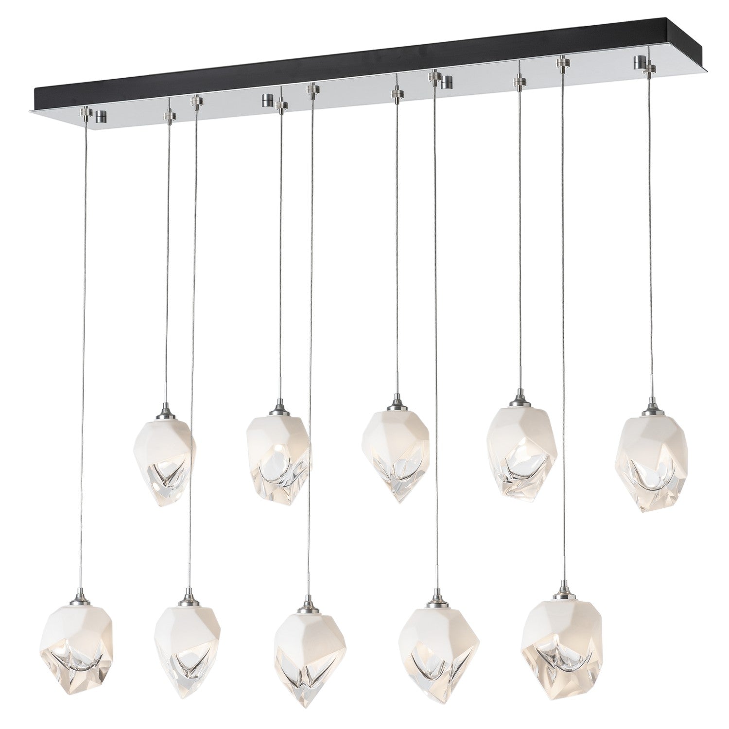 Hubbardton Forge - 131143-SKT-LONG-85-WP0754 - Chrysalis 10-Light Small Crystal Pendant - Chrysalis - Sterling