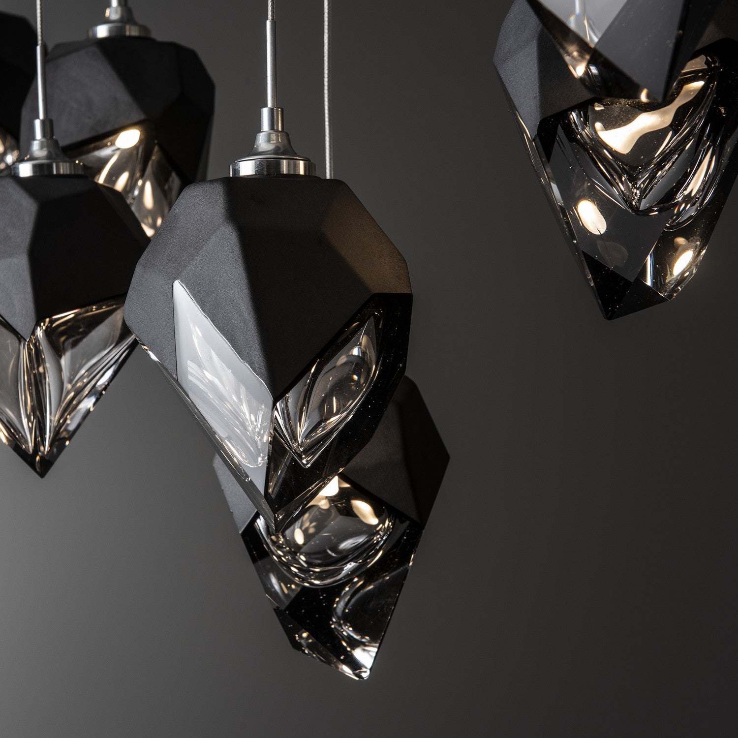 Hubbardton Forge - 131143-SKT-LONG-85-BP0754 - Chrysalis 10-Light Small Crystal Pendant - Chrysalis - Sterling
