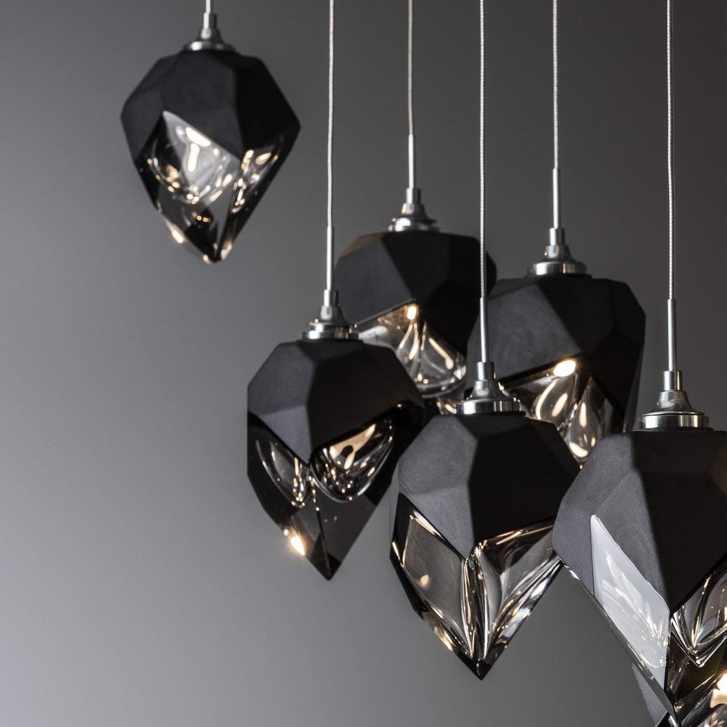 Hubbardton Forge - 131143-SKT-LONG-85-BP0754 - Chrysalis 10-Light Small Crystal Pendant - Chrysalis - Sterling