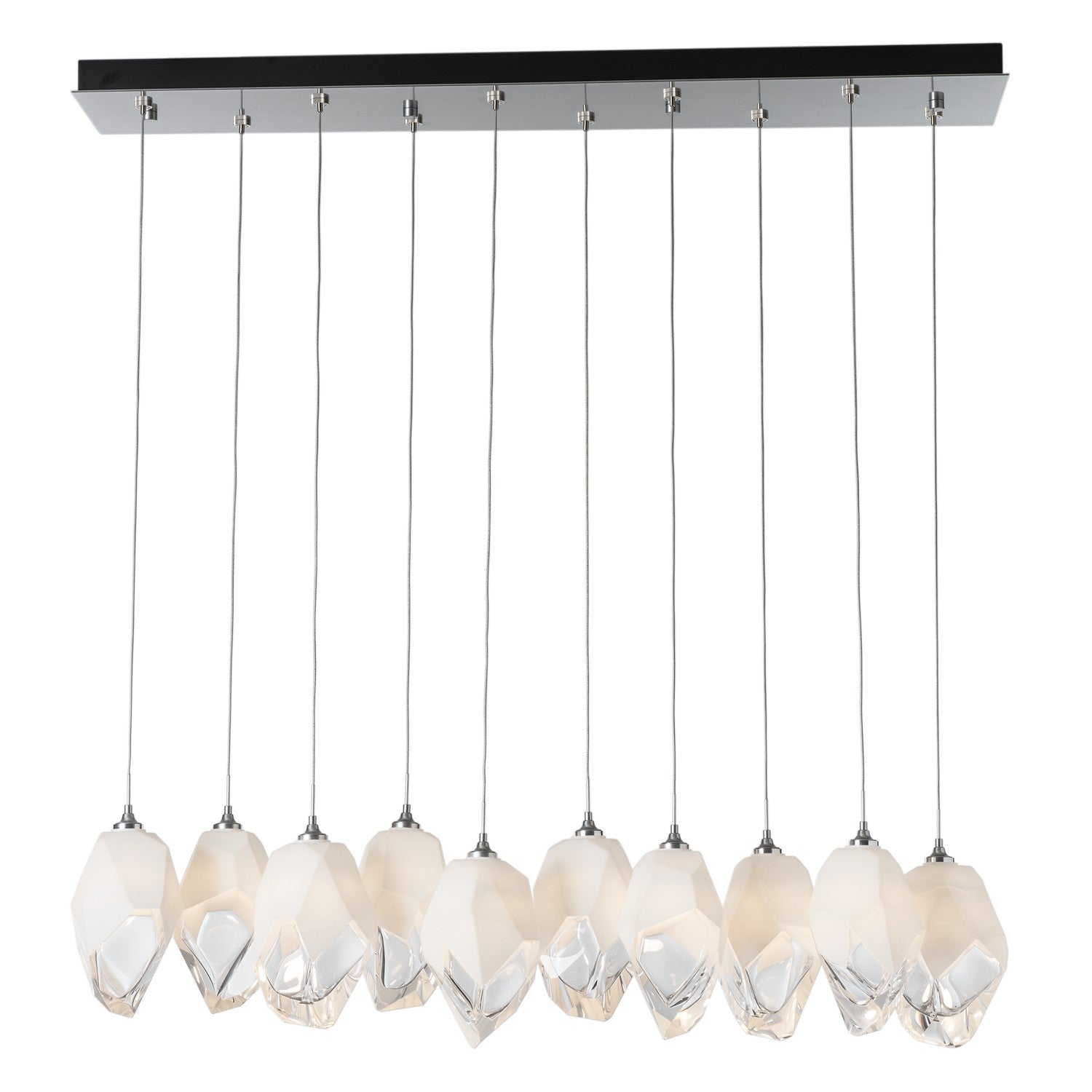 Hubbardton Forge - 131144-SKT-LONG-85-WP0755 - Chrysalis 10-Light Large Crystal Pendant - Chrysalis - Sterling
