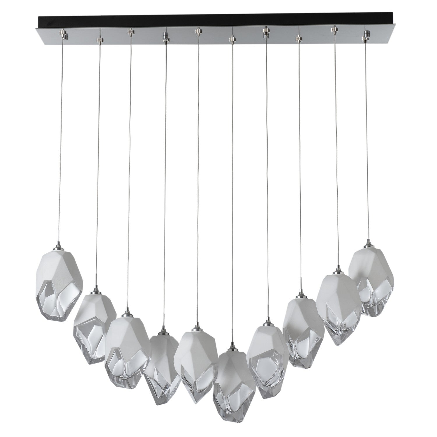 Hubbardton Forge - 131144-SKT-LONG-85-WP0755 - Chrysalis 10-Light Large Crystal Pendant - Chrysalis - Sterling