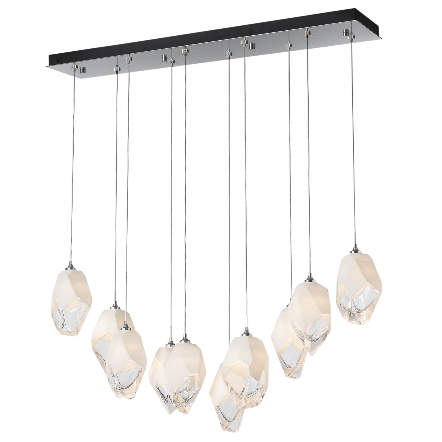 Hubbardton Forge - 131144-SKT-LONG-85-WP0755 - Chrysalis 10-Light Large Crystal Pendant - Chrysalis - Sterling