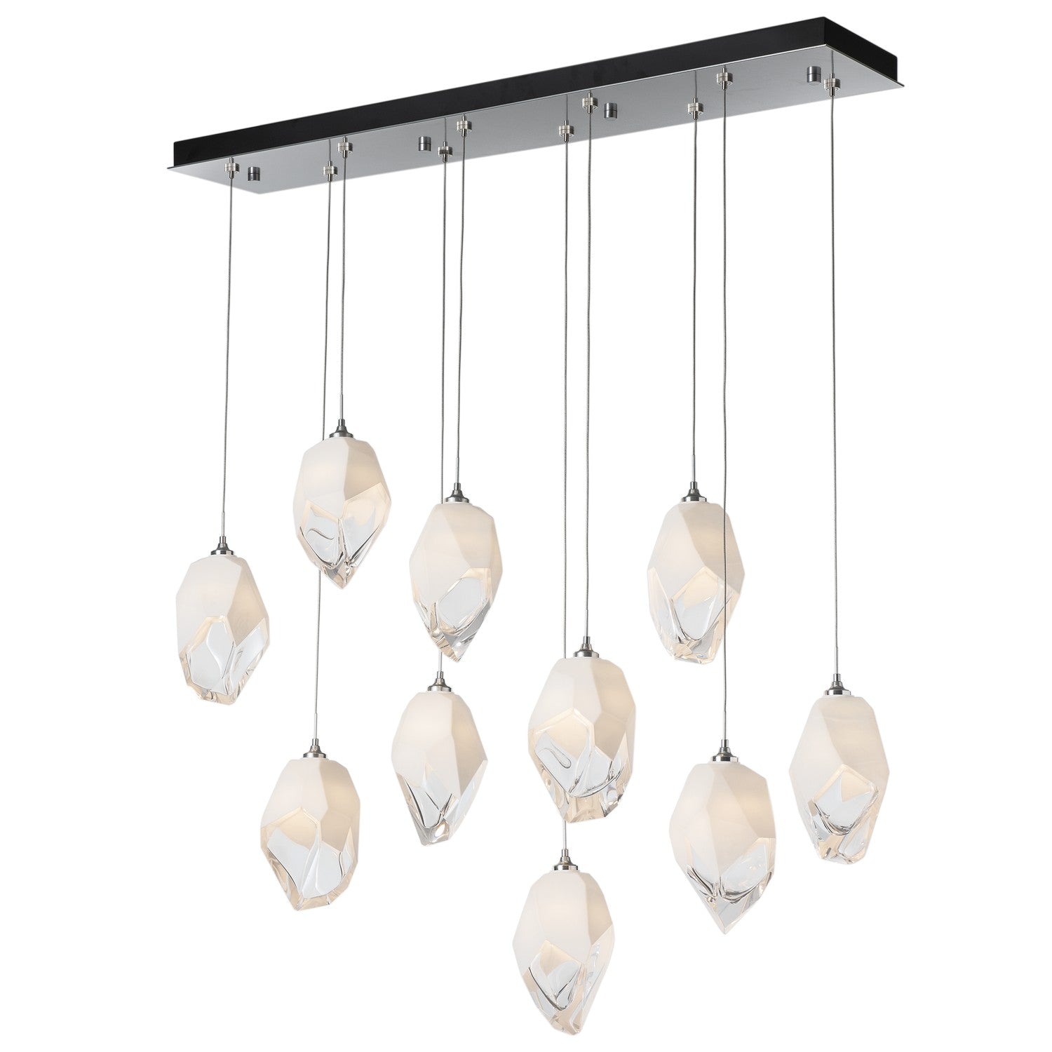 Hubbardton Forge - 131144-SKT-LONG-85-WP0755 - Chrysalis 10-Light Large Crystal Pendant - Chrysalis - Sterling