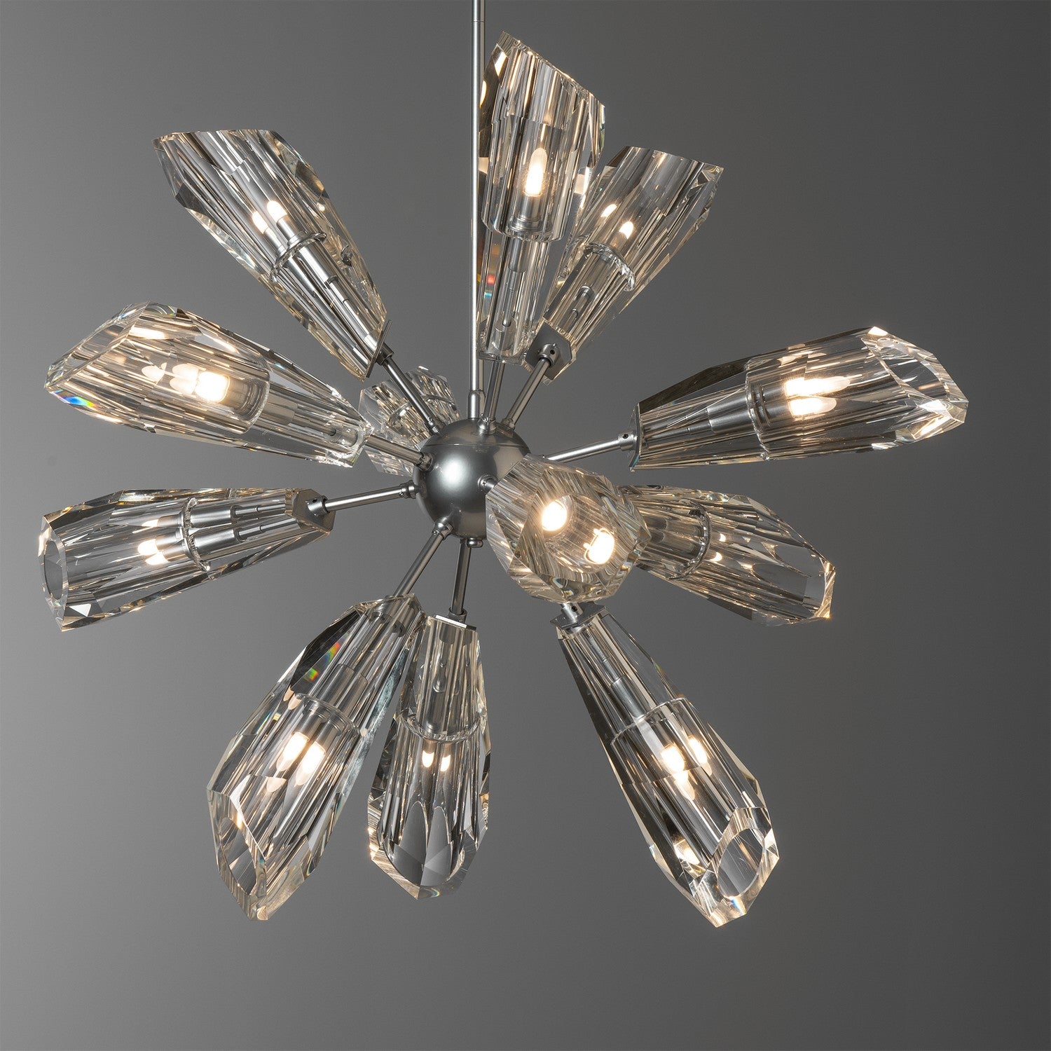 Hubbardton Forge - 131321-SKT-MULT-85-CR - Luma 12-Light Starburst Pendant - Luma - Sterling