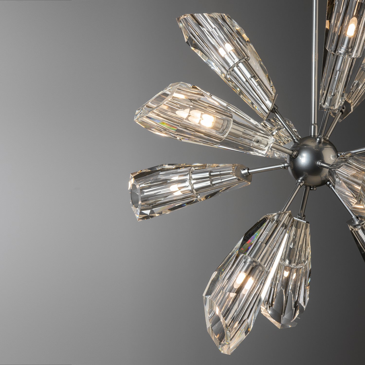 Hubbardton Forge - 131321-SKT-MULT-85-CR - Luma 12-Light Starburst Pendant - Luma - Sterling