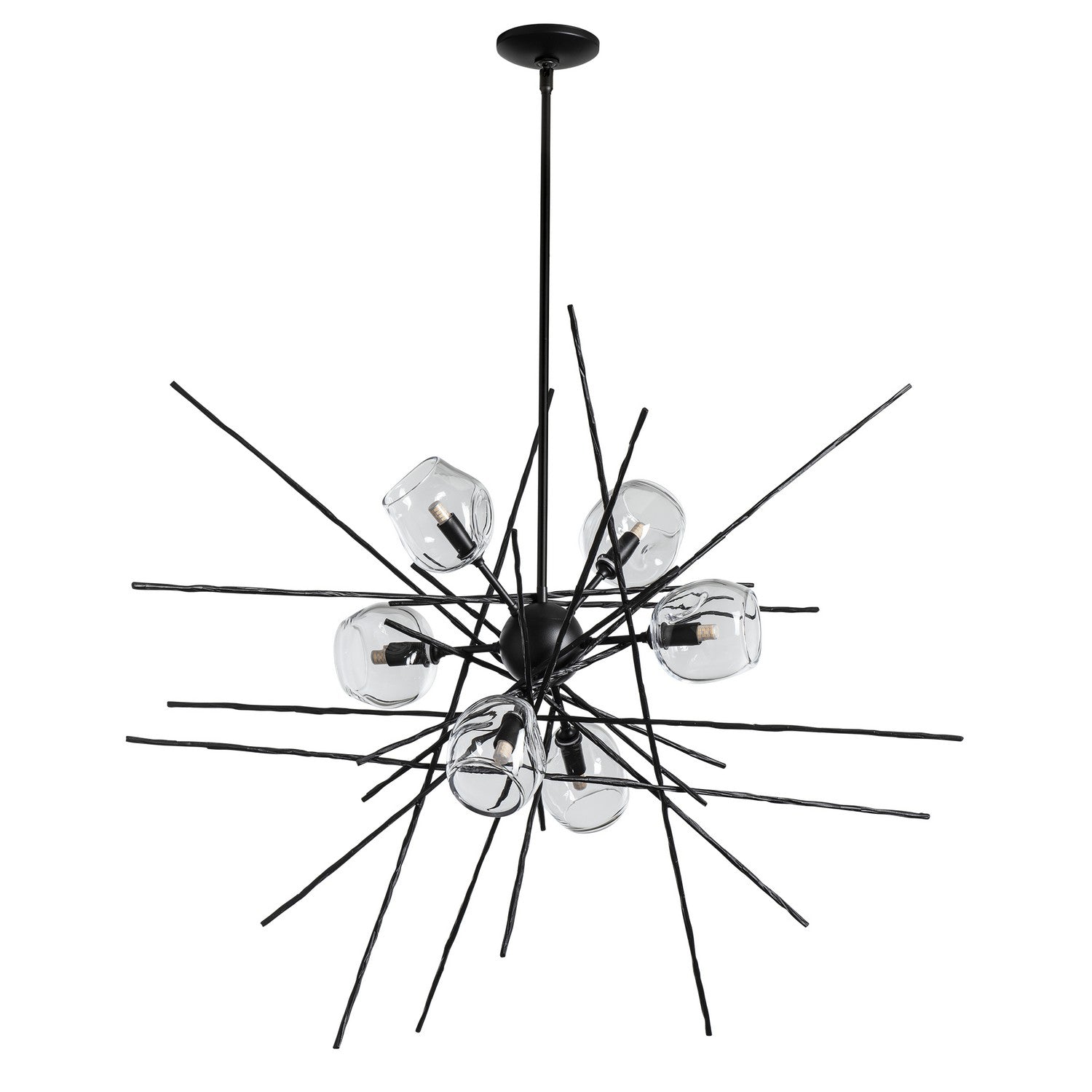 Hubbardton Forge - 131590-SKT-MULT-10-ZM0709 - Griffin Starburst Pendant - Griffin - Black