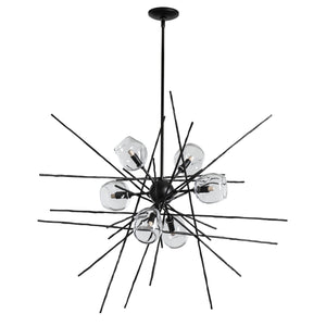 Hubbardton Forge - 131590-SKT-MULT-10-ZM0709 - Six Light Pendant - Griffin - Black