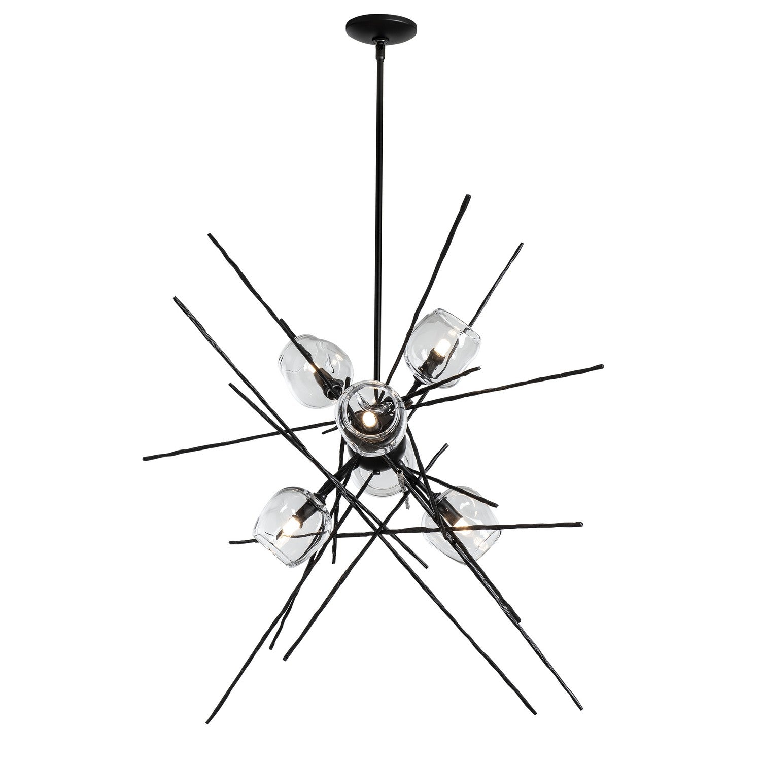 Hubbardton Forge - 131590-SKT-MULT-10-ZM0709 - Griffin Starburst Pendant - Griffin - Black