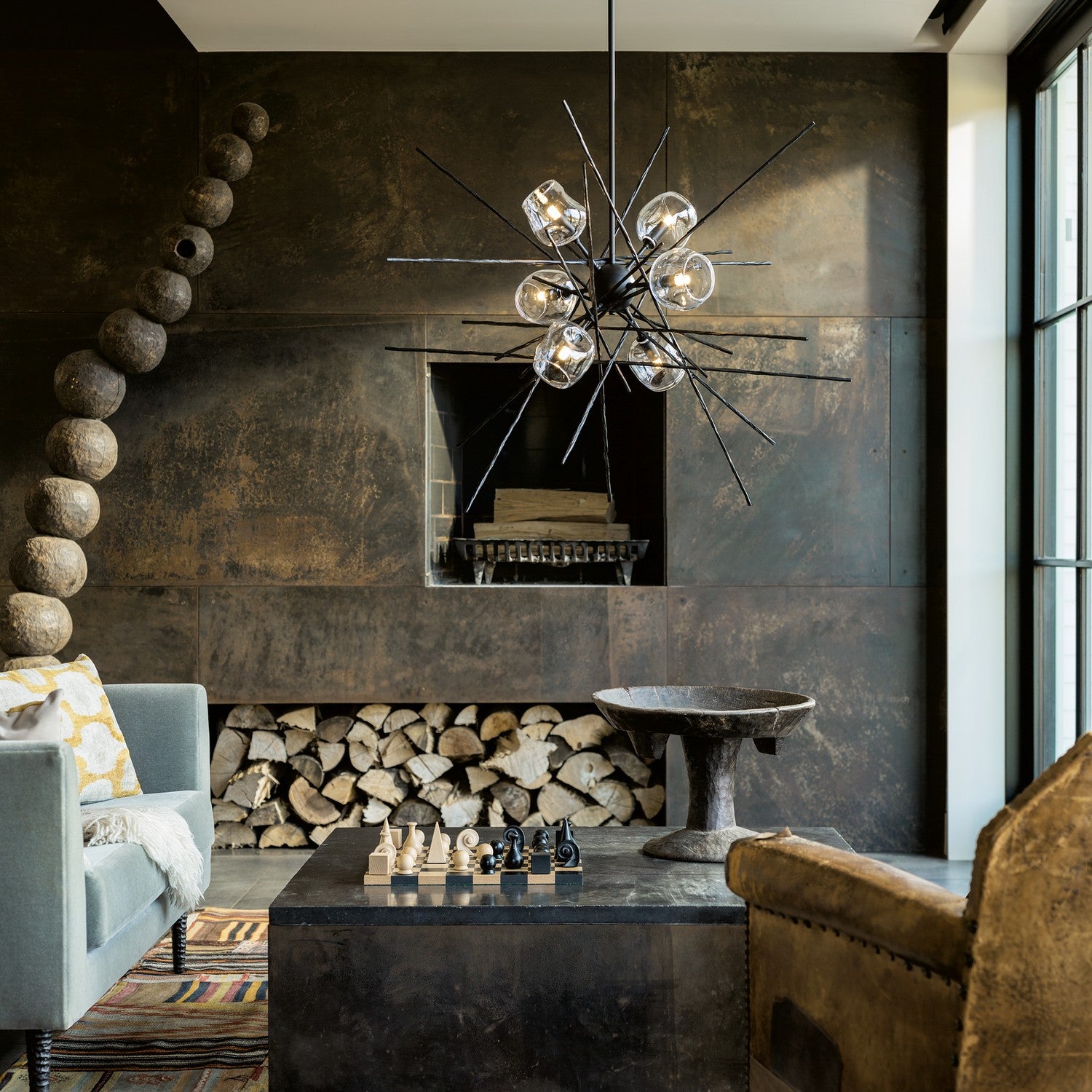 Hubbardton Forge - 131590-SKT-MULT-10-ZM0709 - Griffin Starburst Pendant - Griffin - Black