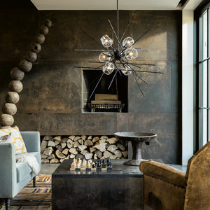 Hubbardton Forge - 131590-SKT-MULT-10-ZM0709 - Six Light Pendant - Griffin - Black