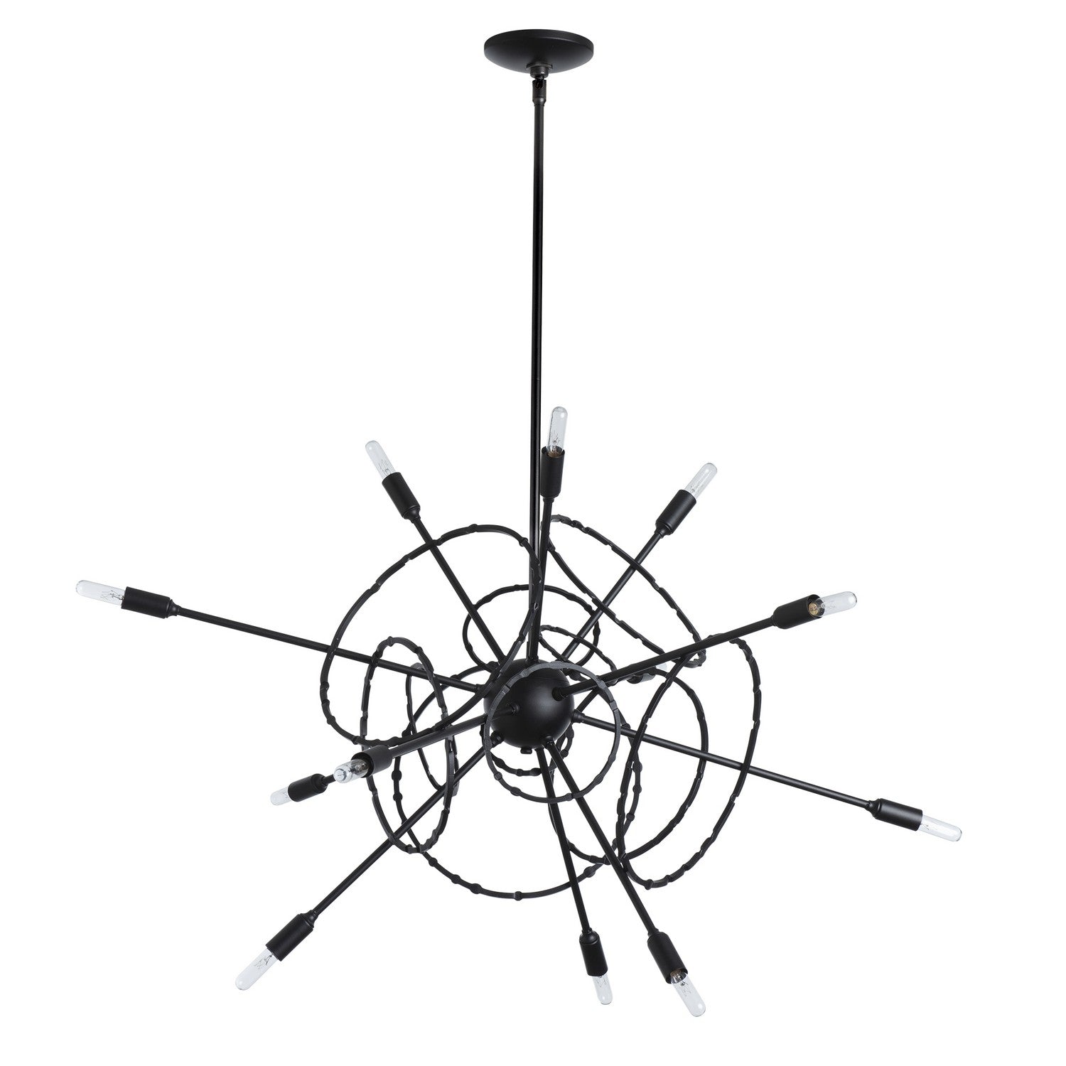 Hubbardton Forge - 131604-SKT-MULT-10 - 12 Light Pendant - Olympus - Black