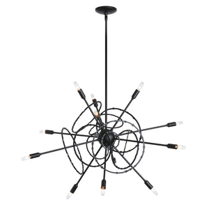 Hubbardton Forge - 131604-SKT-MULT-10 - 12 Light Pendant - Olympus - Black