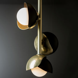 Hubbardton Forge - 131611-SKT-MULT-86-14-GG0711 - Four Light Pendant - Brooklyn - Modern Brass