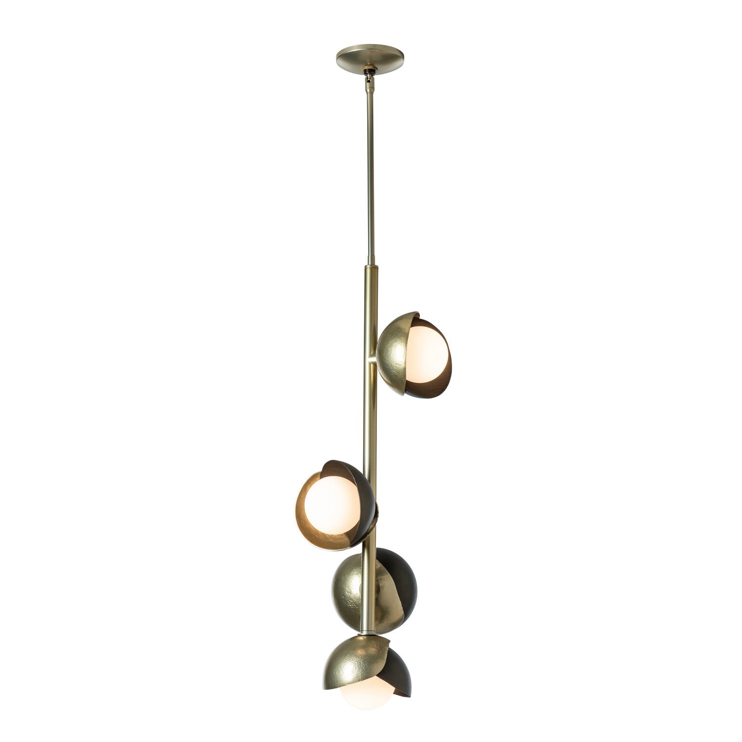 Hubbardton Forge - 131611-SKT-MULT-86-14-GG0711 - Four Light Pendant - Brooklyn - Modern Brass