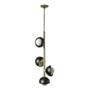 Hubbardton Forge - 131611-SKT-MULT-86-14-GG0711 - Four Light Pendant - Brooklyn - Modern Brass