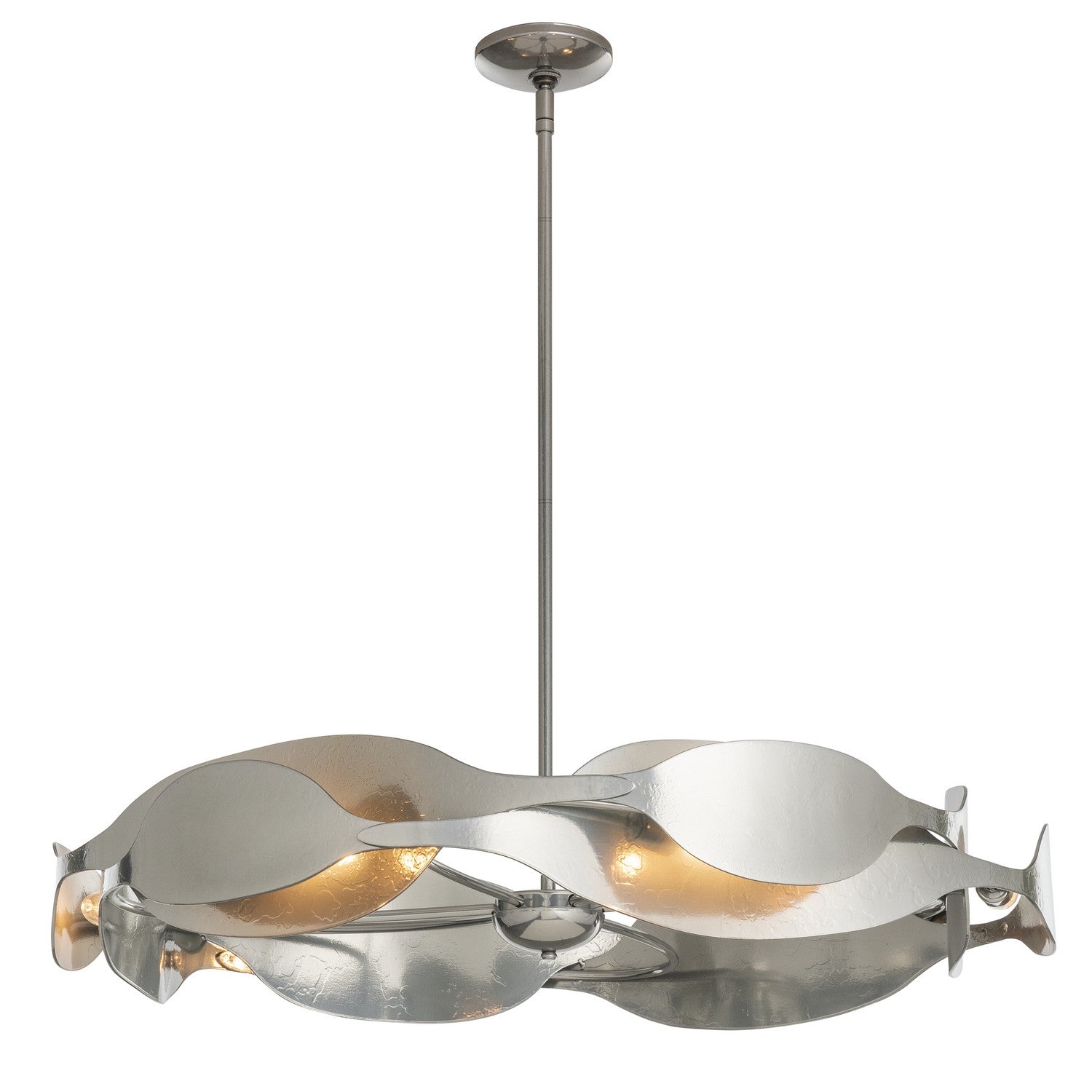 Hubbardton Forge - 132160-SKT-MULT-85 - Six Light Pendant - Waves - Sterling