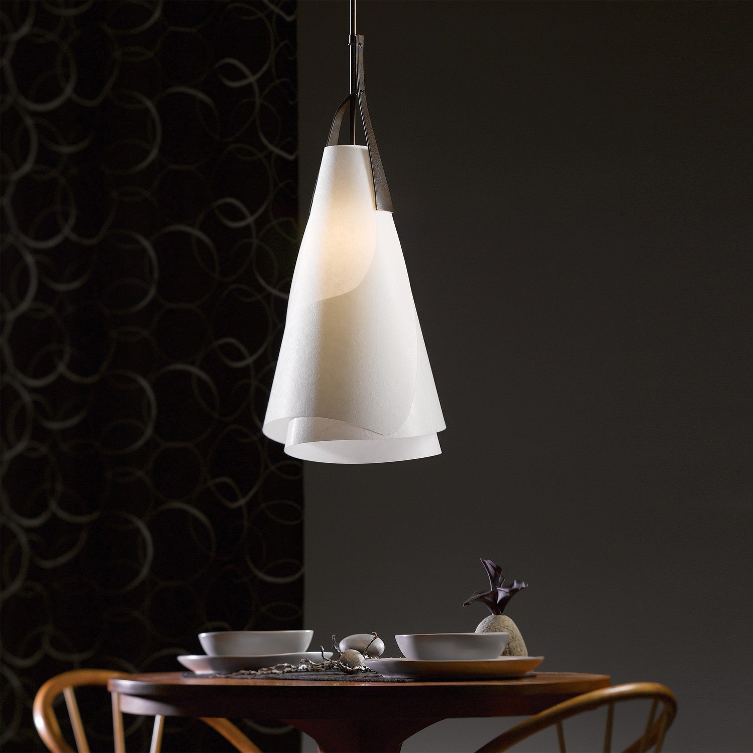 Hubbardton Forge - 134505-SKT-MULT-07-SH1991 - One Light Pendant - Mobius - Dark Smoke