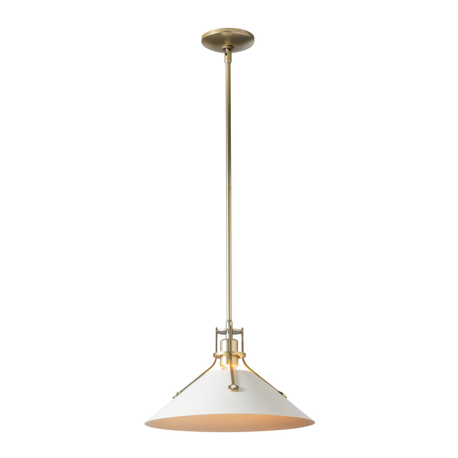 Hubbardton Forge - 134550-SKT-MULT-86-02 - Henry Medium Steel Shade Pendant - Henry - Modern Brass