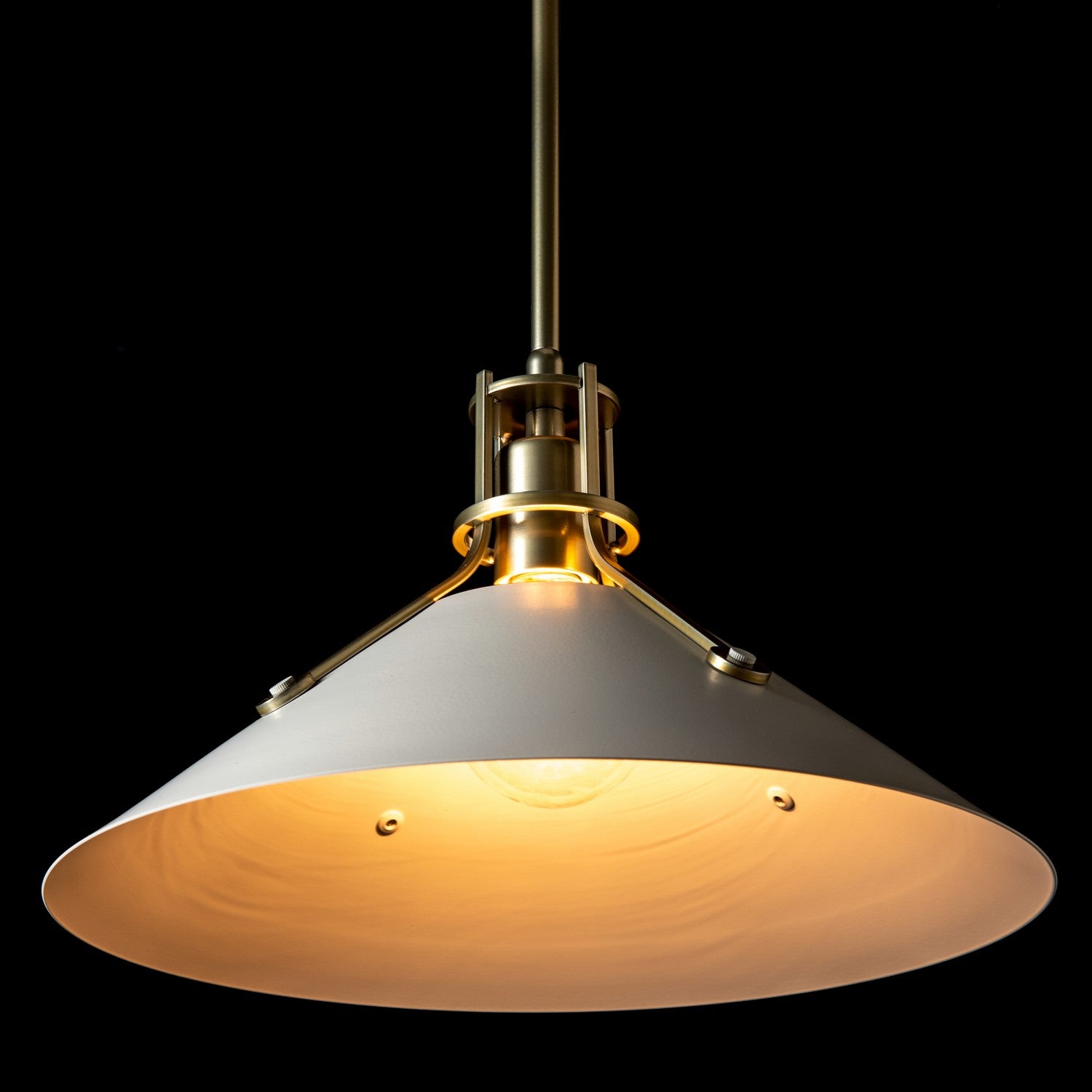 Hubbardton Forge - 134550-SKT-MULT-86-02 - Henry Medium Steel Shade Pendant - Henry - Modern Brass