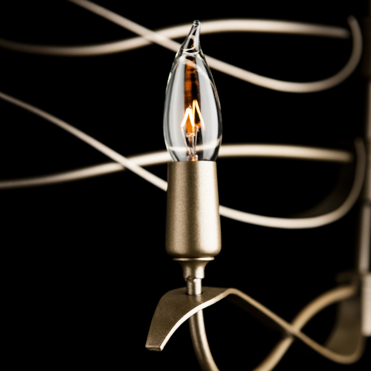 Hubbardton Forge - 136350-SKT-MULT-82 - Willow 6-Light Small Chandelier - Willow - Vintage Platinum
