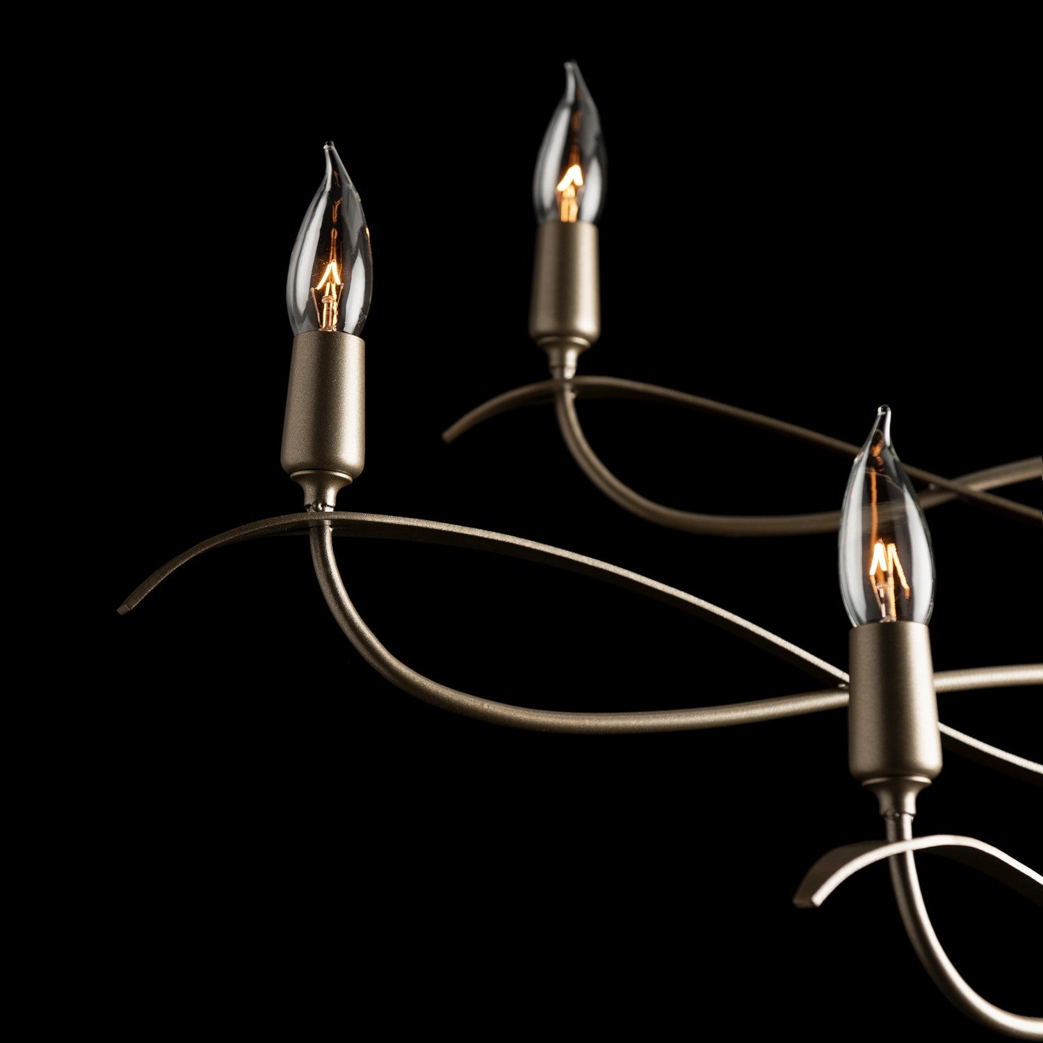 Hubbardton Forge - 136350-SKT-MULT-82 - Willow 6-Light Small Chandelier - Willow - Vintage Platinum