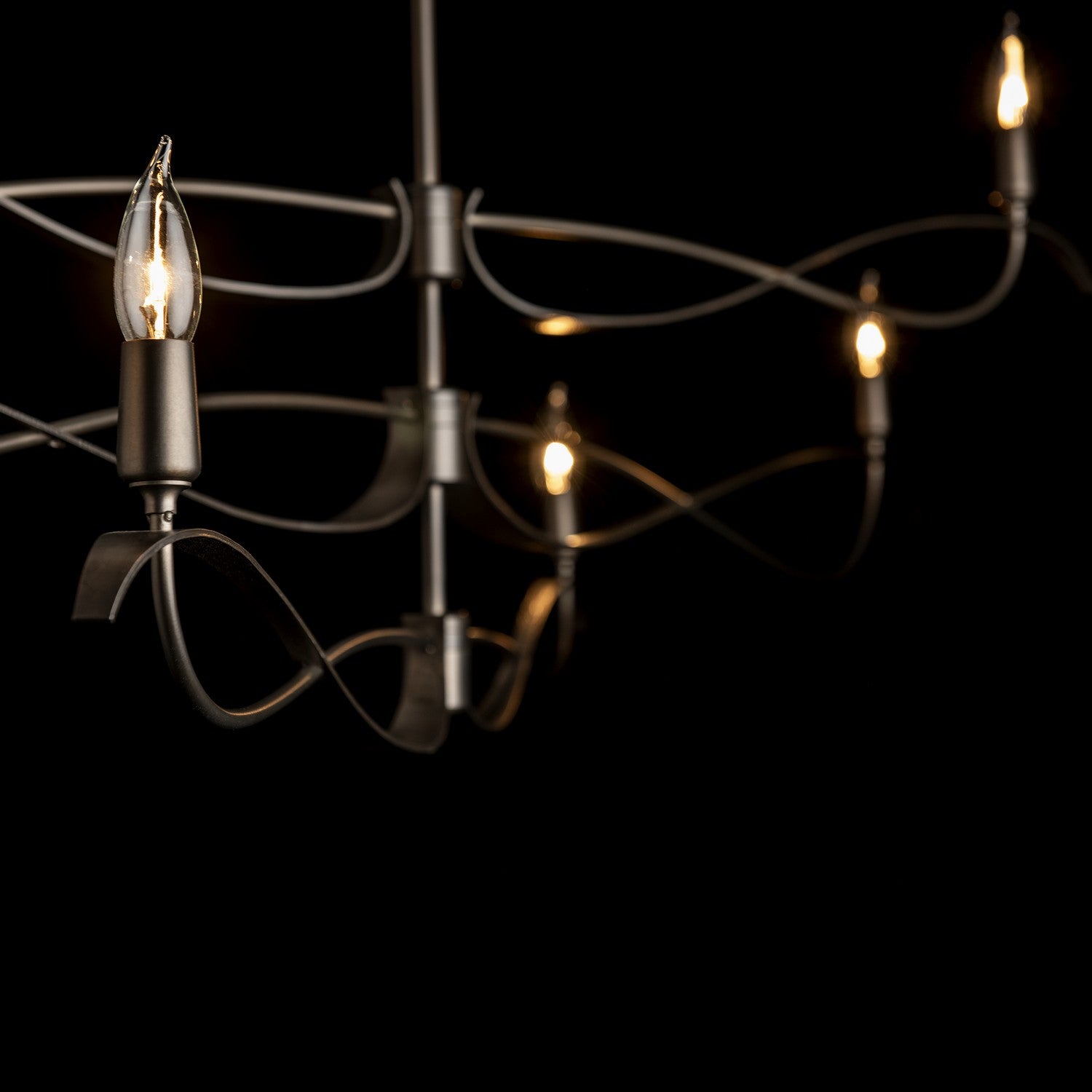 Hubbardton Forge - 136352-SKT-MULT-07 - Six Light Chandelier - Willow - Dark Smoke