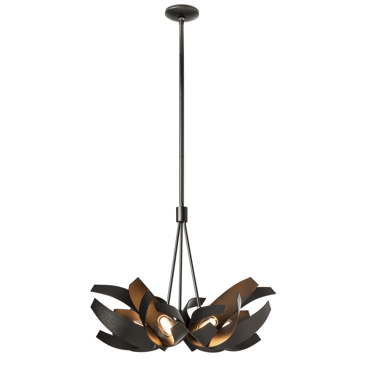 Hubbardton Forge - 136501-SKT-MULT-14-YE0352 - Six Light Pendant - Corona - Oil Rubbed Bronze