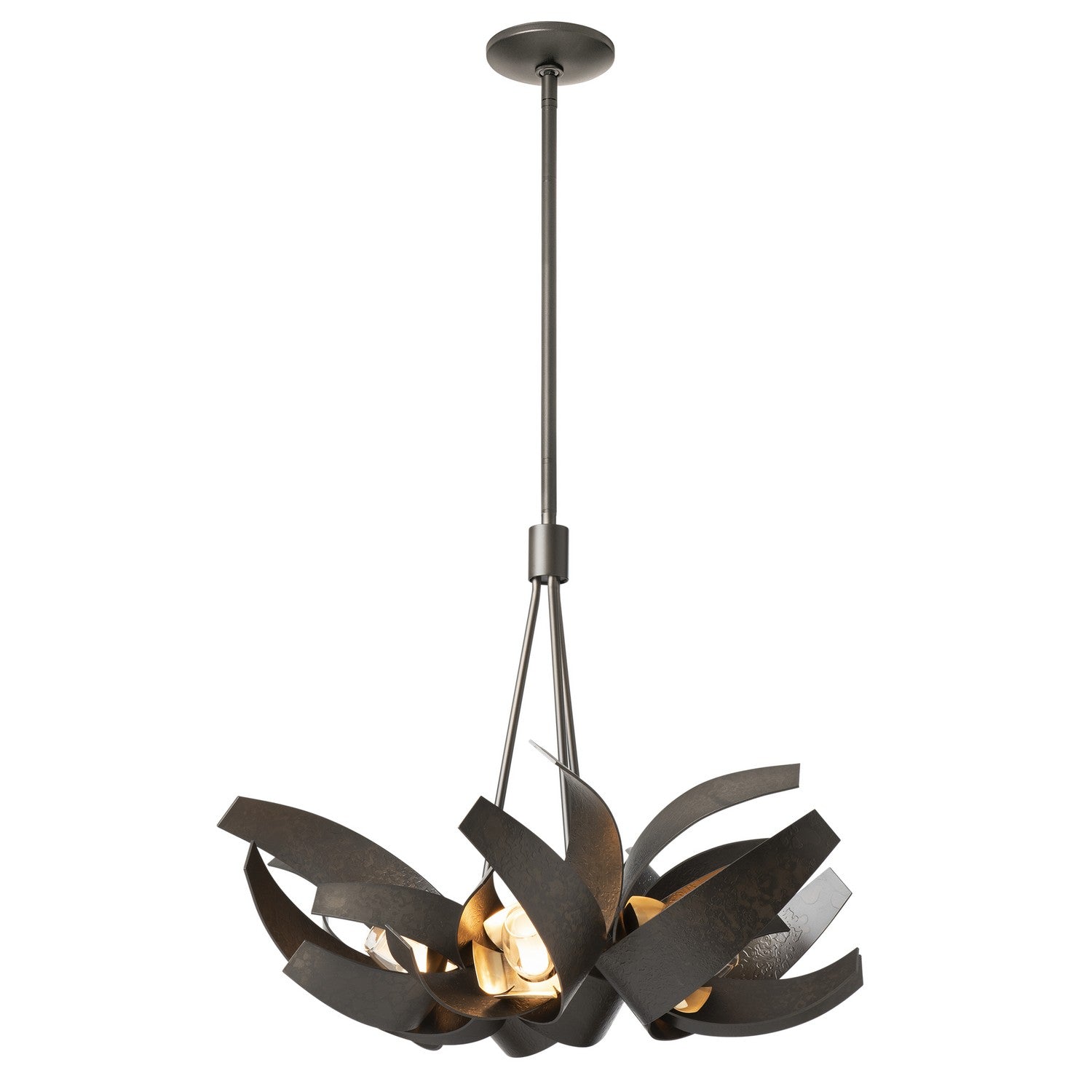 Hubbardton Forge - 136502-SKT-MULT-07-BR-YE0352 - Six Light Pendant - Corona - Dark Smoke