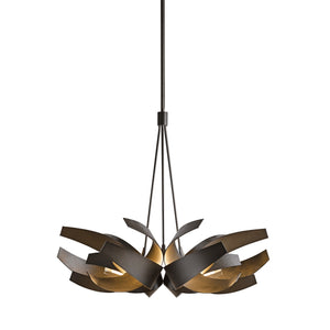 Hubbardton Forge - 136505-SKT-MULT-07-YE0377 - Six Light Pendant - Corona - Dark Smoke