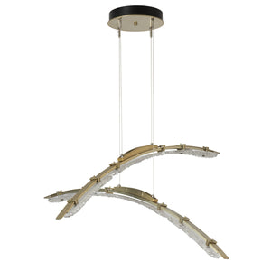 Hubbardton Forge - 137587-LED-STND-86-ZM0749 - LED Pendant - Glissade - Modern Brass