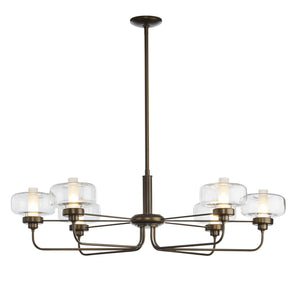 Hubbardton Forge - 137840-SKT-MULT-05-YE0592 - Six Light Pendant - Nola - Bronze