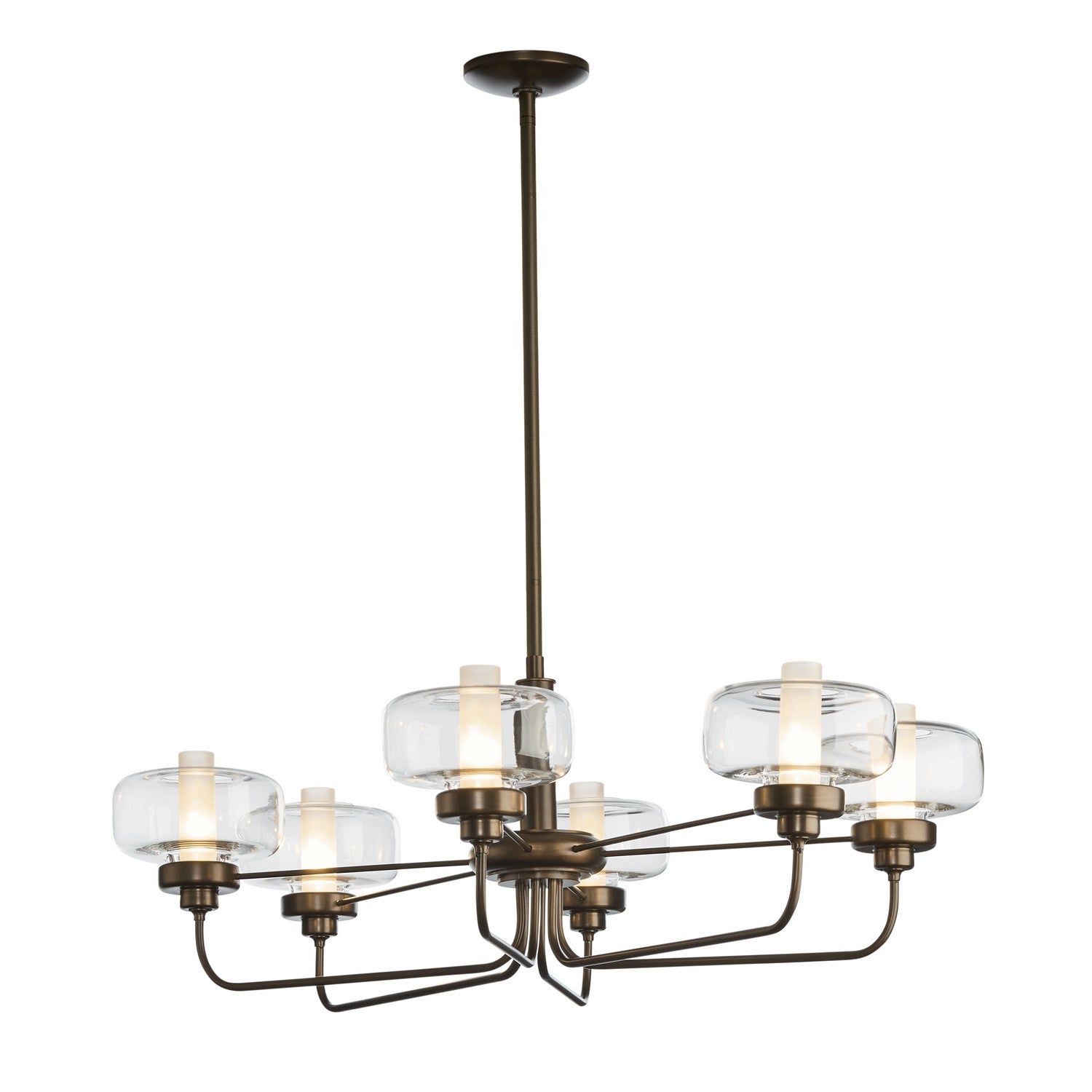 Hubbardton Forge - 137840-SKT-MULT-05-YE0592 - Nola Pendant - Nola - Bronze