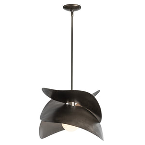 Hubbardton Forge - 139455-SKT-MULT-07 - One Light Pendant - Hibiscus - Dark Smoke