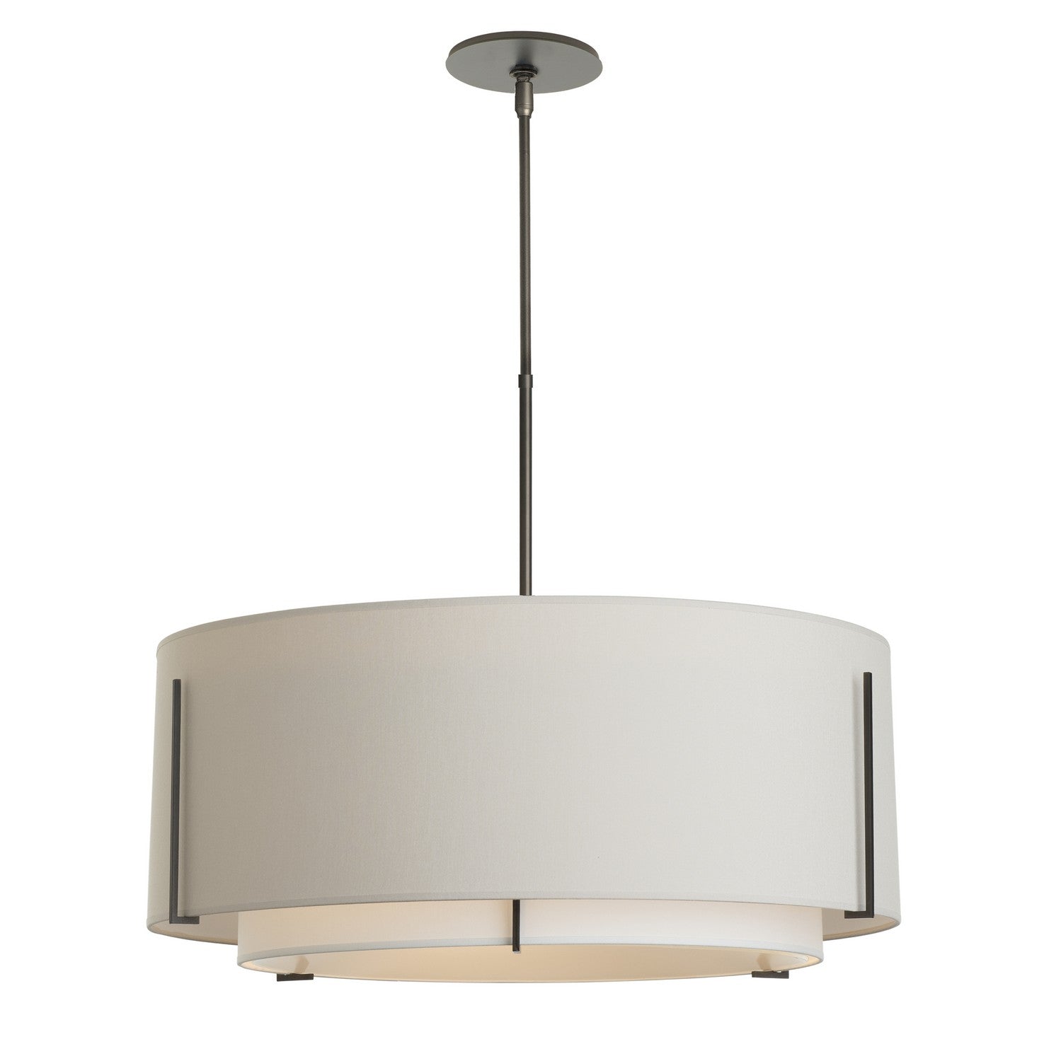 Hubbardton Forge - 139610-SKT-MULT-20-SF2290-SE2899 - Exos Large Double Shade Pendant - Exos - Natural Iron