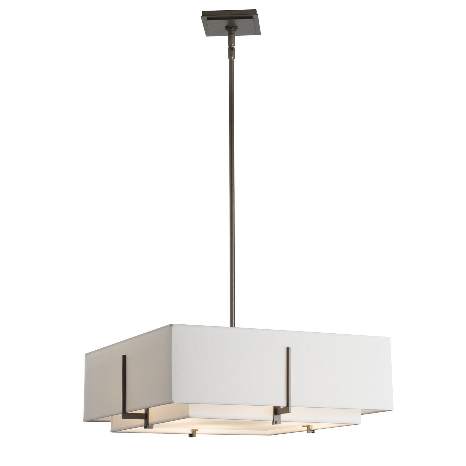 Hubbardton Forge - 139630-SKT-MULT-07-SF1605-SF2012 - Exos Square Double Shade Pendant - Exos - Dark Smoke