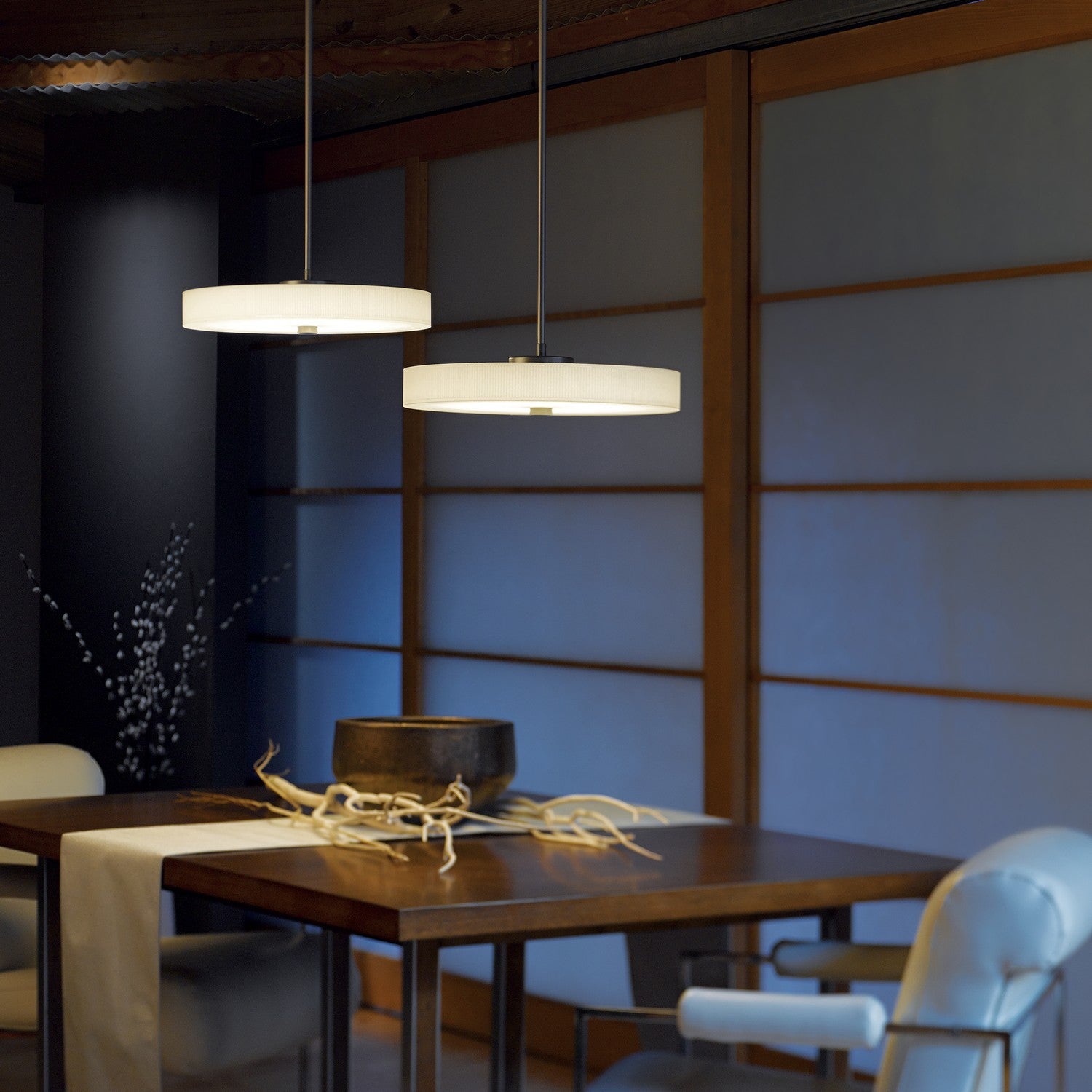 Hubbardton Forge - 139710-LED-MULT-07-SH1971 - Disq LED Pendant - Disq - Dark Smoke