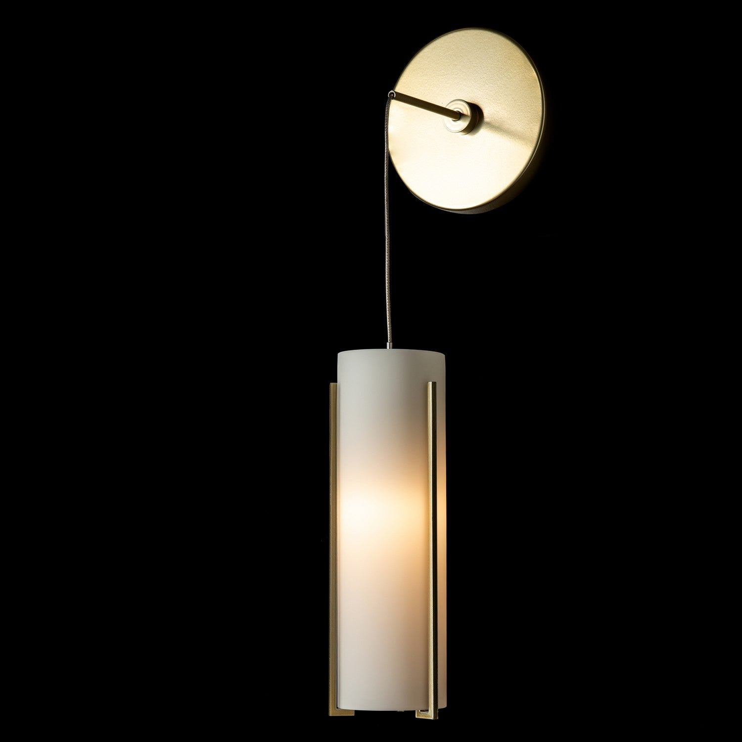 Hubbardton Forge - 201394-SKT-86-GG0065 - Exos Glass Mini Low Voltage Sconce - Exos Glass - Modern Brass