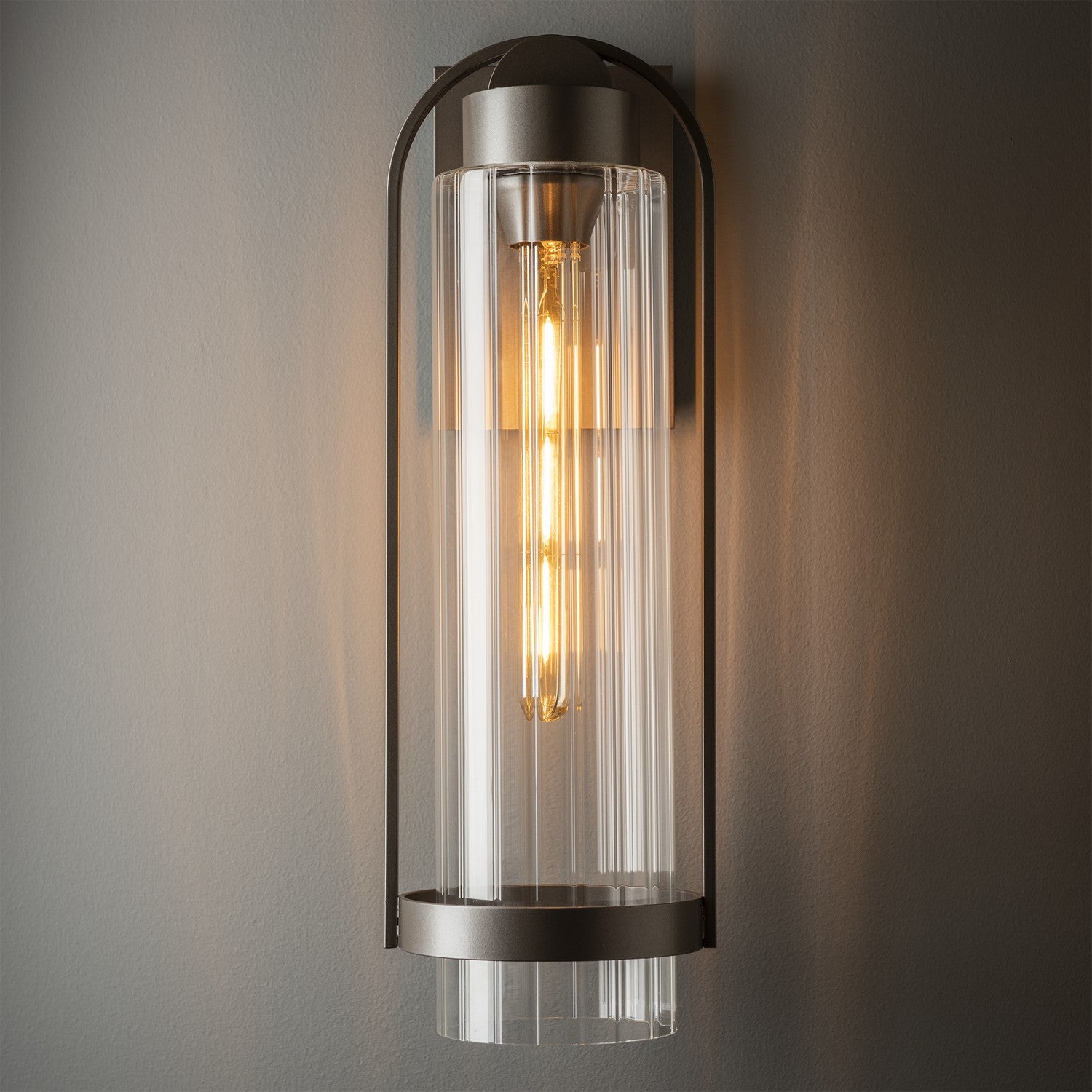 Hubbardton Forge - 302556-SKT-77-ZM0742 - Alcove Medium Outdoor Sconce - Alcove - Coastal Dark Smoke