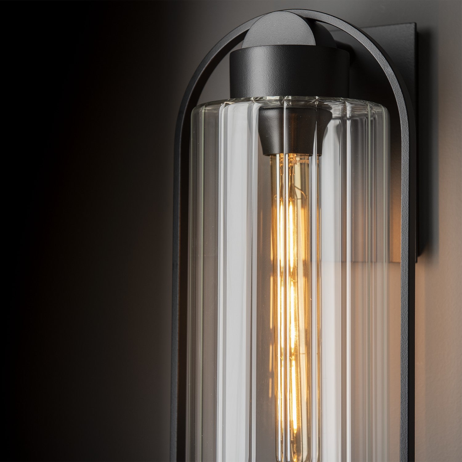 Hubbardton Forge - 302557-SKT-80-ZM0743 - Alcove Large Outdoor Sconce - Alcove - Coastal Black