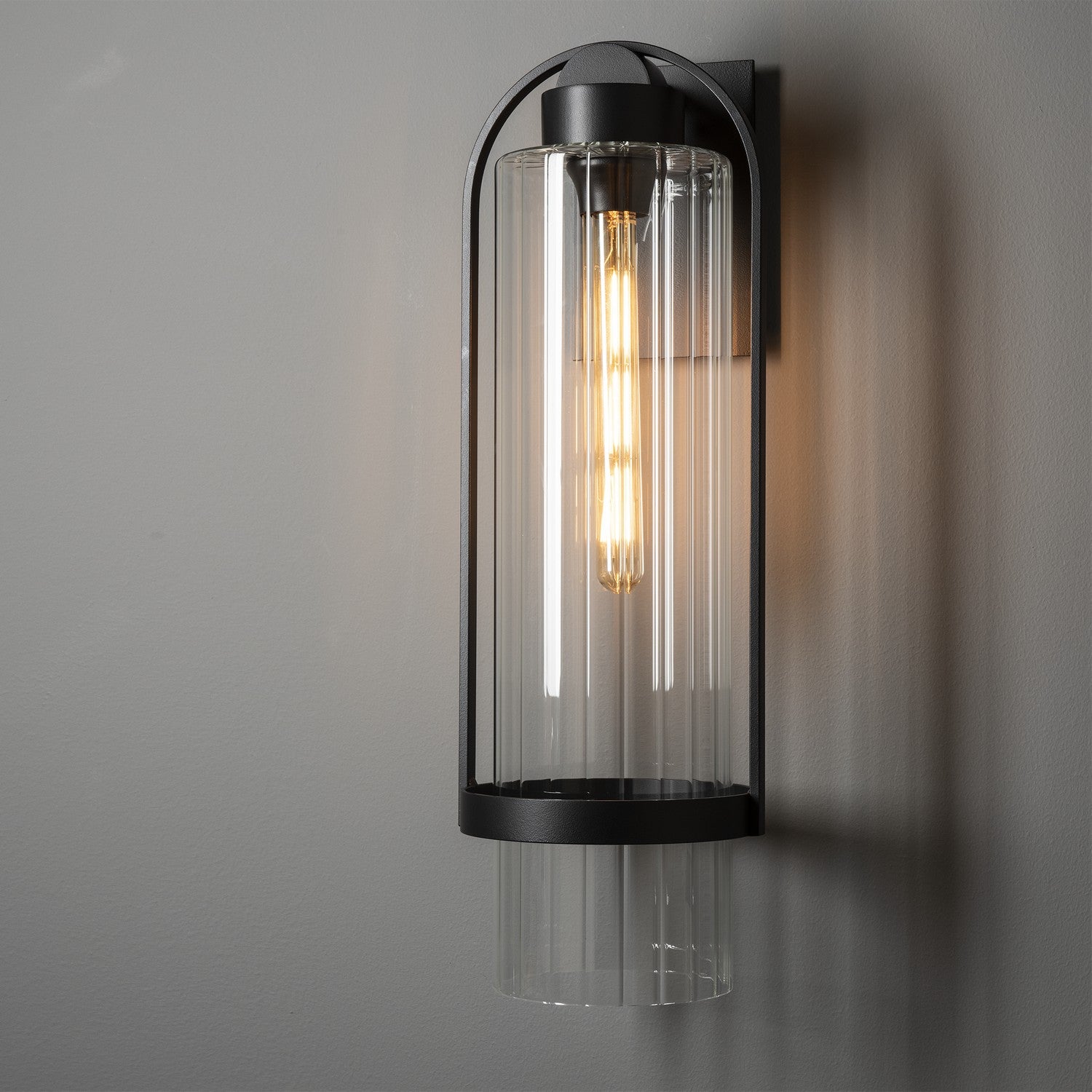 Hubbardton Forge - 302557-SKT-80-ZM0743 - Alcove Large Outdoor Sconce - Alcove - Coastal Black