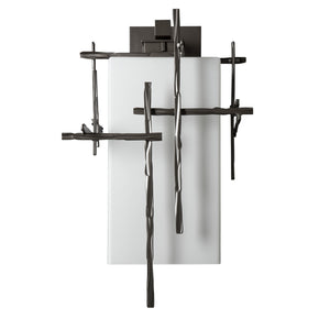 Hubbardton Forge - 302583-SKT-77-GG0707 - One Light Outdoor Wall Sconce - Tura - Coastal Dark Smoke