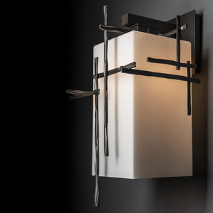 Hubbardton Forge - 302583-SKT-77-GG0707 - One Light Outdoor Wall Sconce - Tura - Coastal Dark Smoke