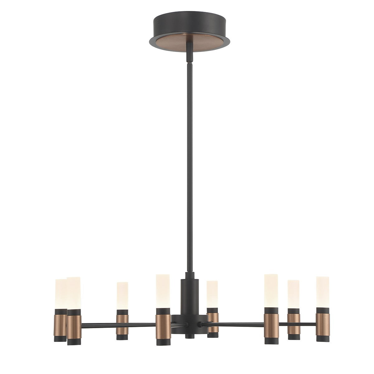 Eurofase - 46352-019 - ALBANY-CHD-8LT-24IN-BRBM-WH - ALBANY - Brass-Black