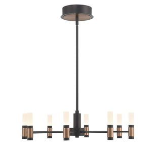 Eurofase - 46352-019 - ALBANY-CHD-8LT-24IN-BRBM-WH - ALBANY - Brass-Black