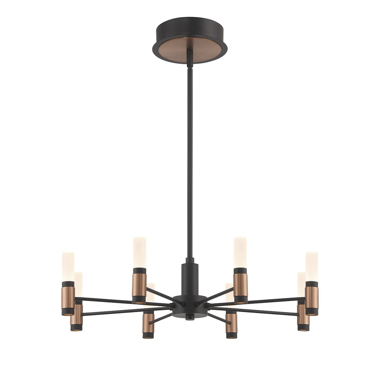 Eurofase - 46352-019 - ALBANY-CHD-8LT-24IN-BRBM-WH - ALBANY - Brass-Black