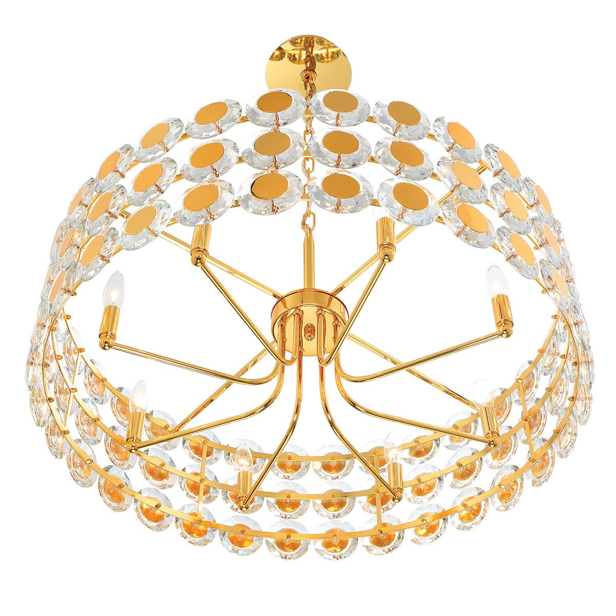 Eurofase - 44286-025 - Eight Light Pendant - Perrene - Gold