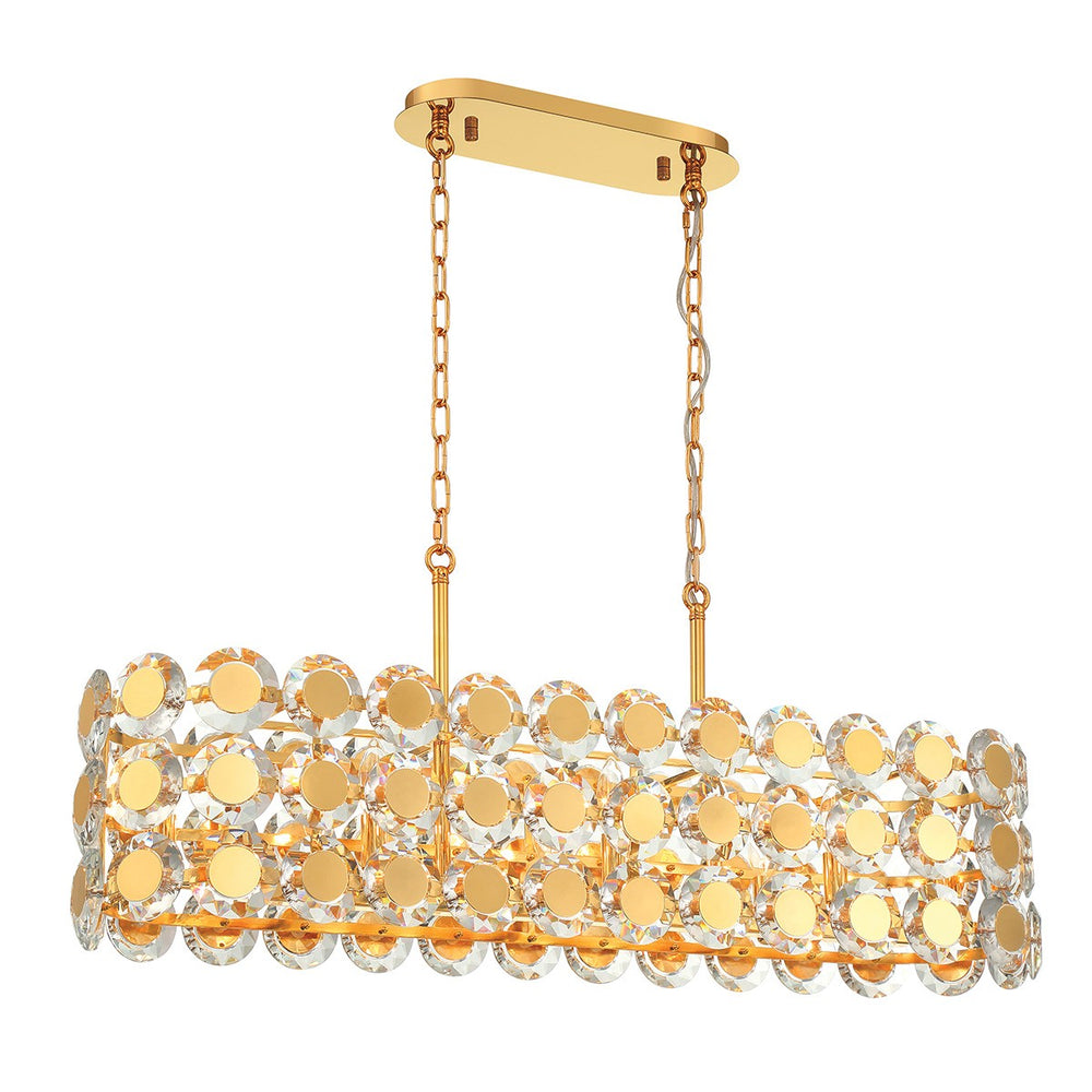 Eurofase - 44287-020 - Eight Light Chandelier - Perrene - Gold