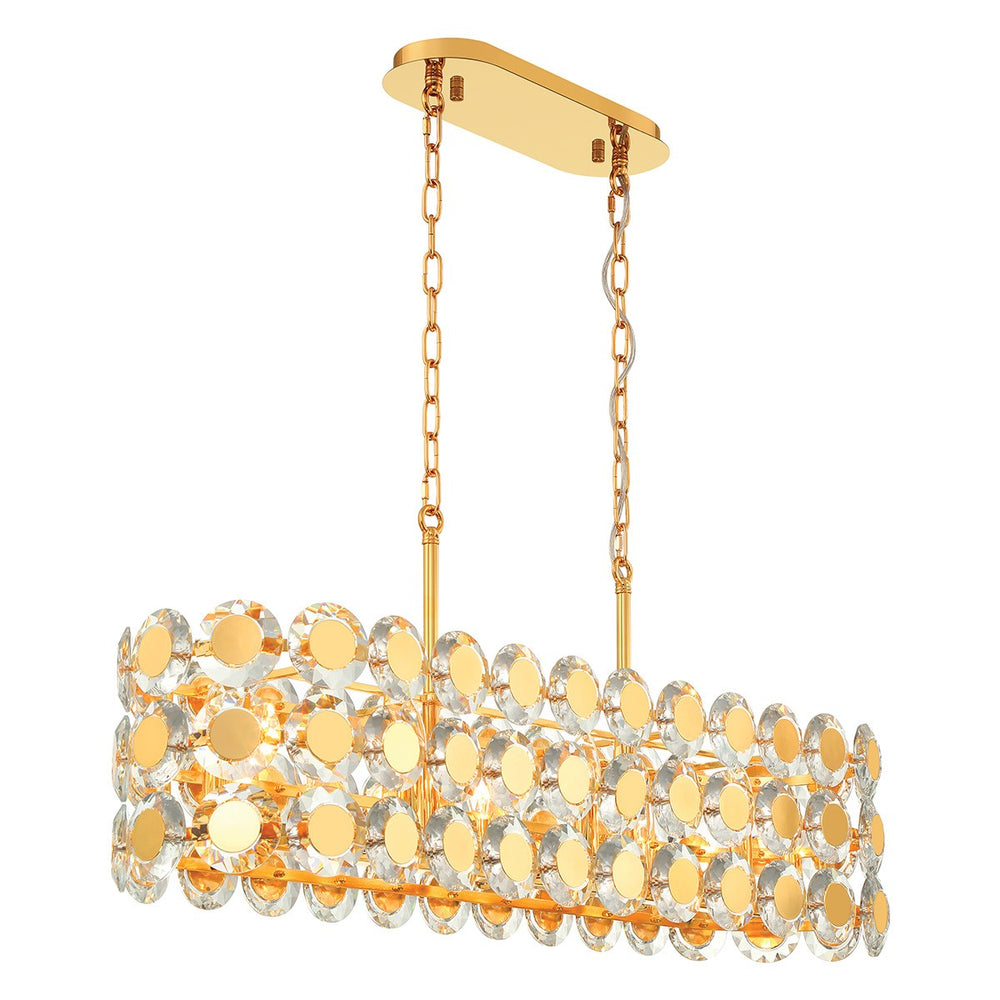 Eurofase - 44287-020 - Eight Light Chandelier - Perrene - Gold