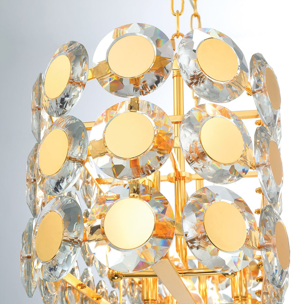 Eurofase - 44287-020 - Eight Light Chandelier - Perrene - Gold